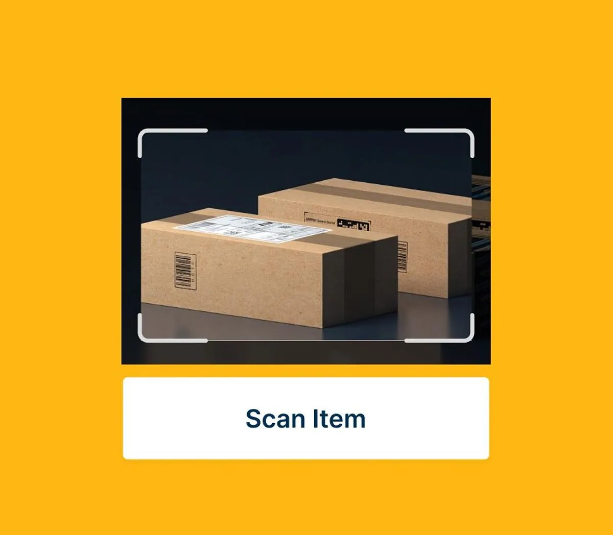 Scan item screen of the DHL warehouse app