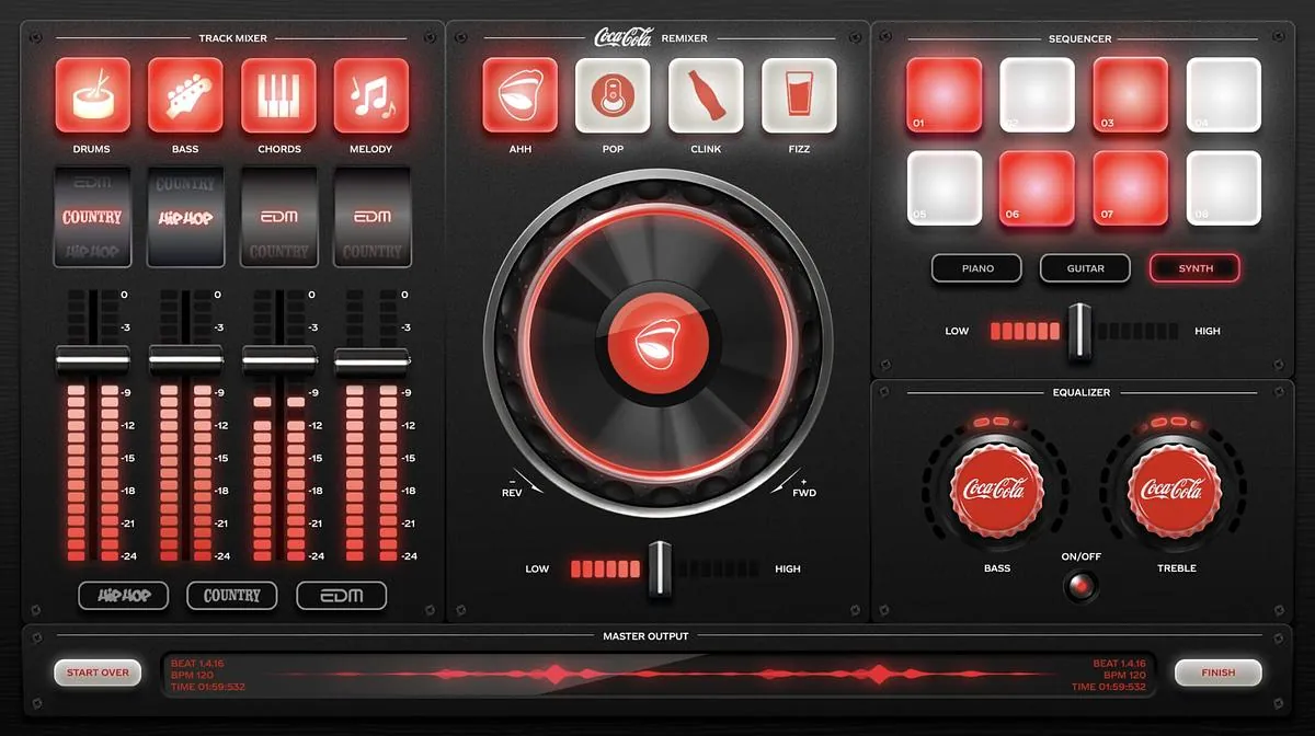 The remix console combining music styles