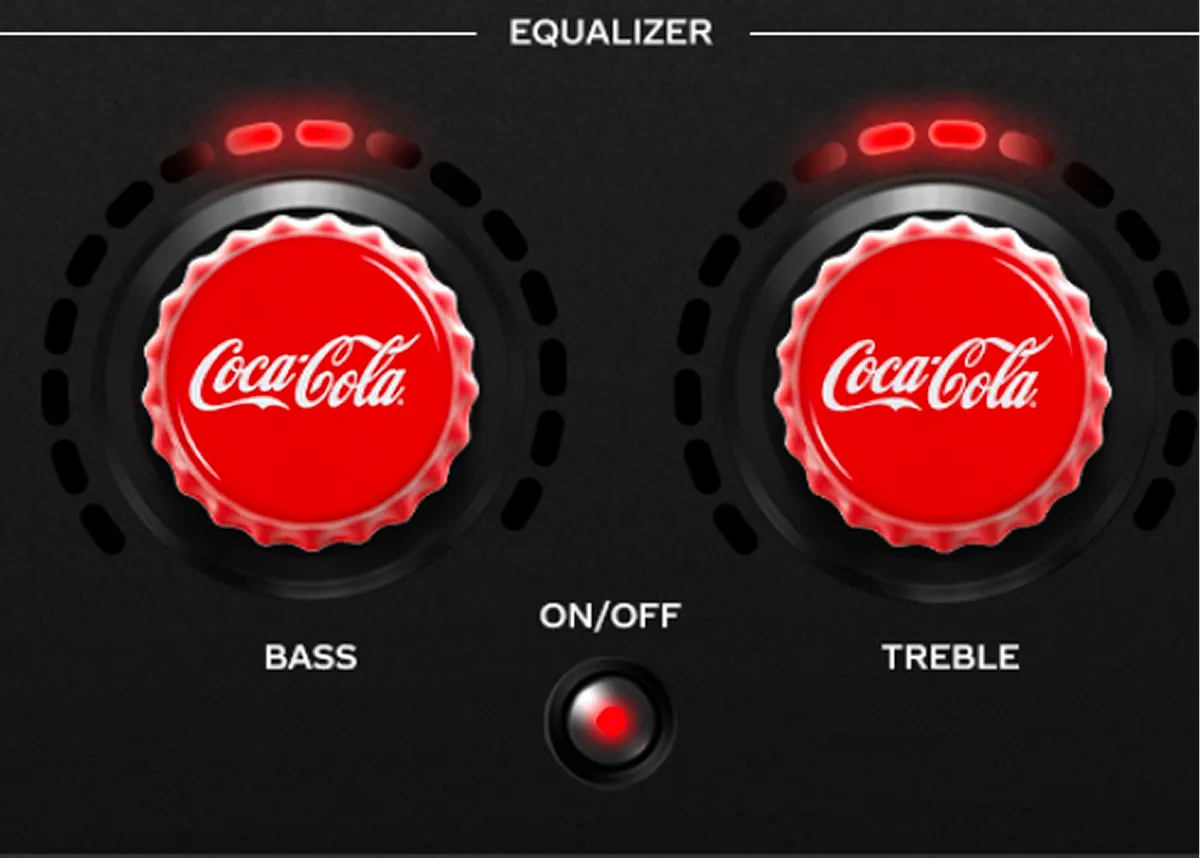 Close-up of the remix console controls